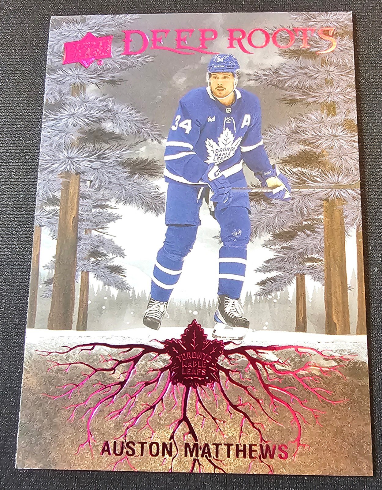 Auston Matthews #DR-1 2023-24 Upper Deck Deep Roots Purple