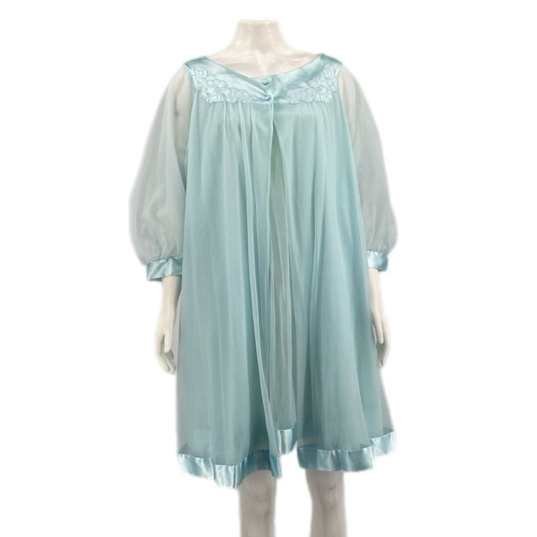 GOSSARD ARTEMIS 1960's Pegnoir Chiffon Satin