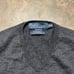 Vintage 90s Polo Ralph Lauren Grey Light Wool V-Neck Sweater