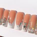 XL White Bling French Acrylic Press on Nails