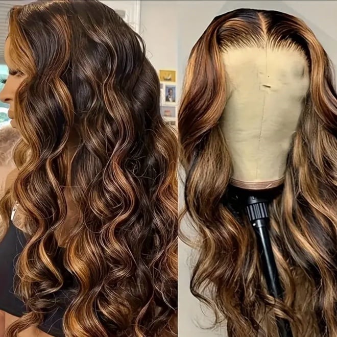 34 Inch wig honey blonde