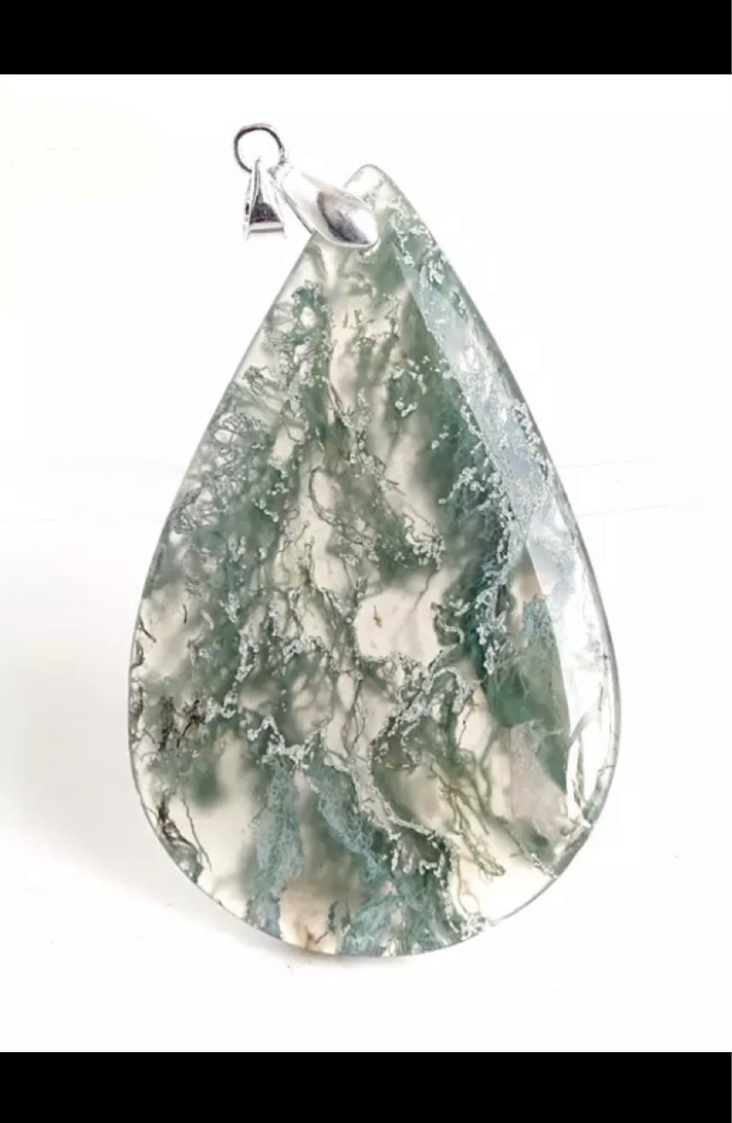 Moss Agate Pendant 925