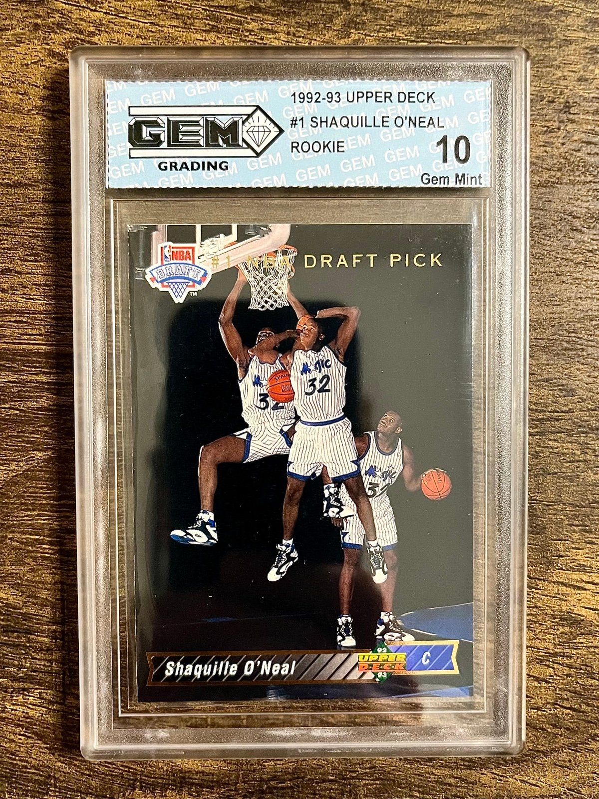 Shaquille O'Neal #1, 1992-93 Upper Deck Rookie Card - GEM MINT 10 Sports Card