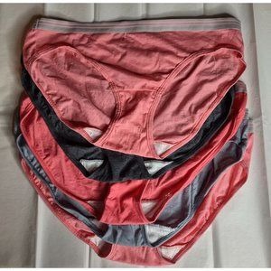 Fruit of the Loom Bikini Underwear Pink, Gray, and Coral 5-pair NWOT