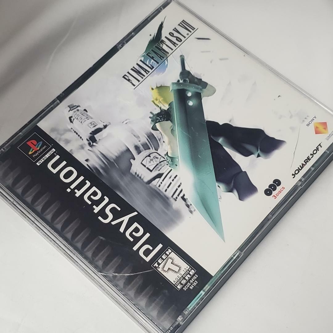 Final Fantasy VII PlayStation 1 1997 Black Label Misprint Complete PS1