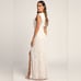 Lulu's This Moment in Time White Lace Ruffled Maxi Dress S Wedding Bridal Party