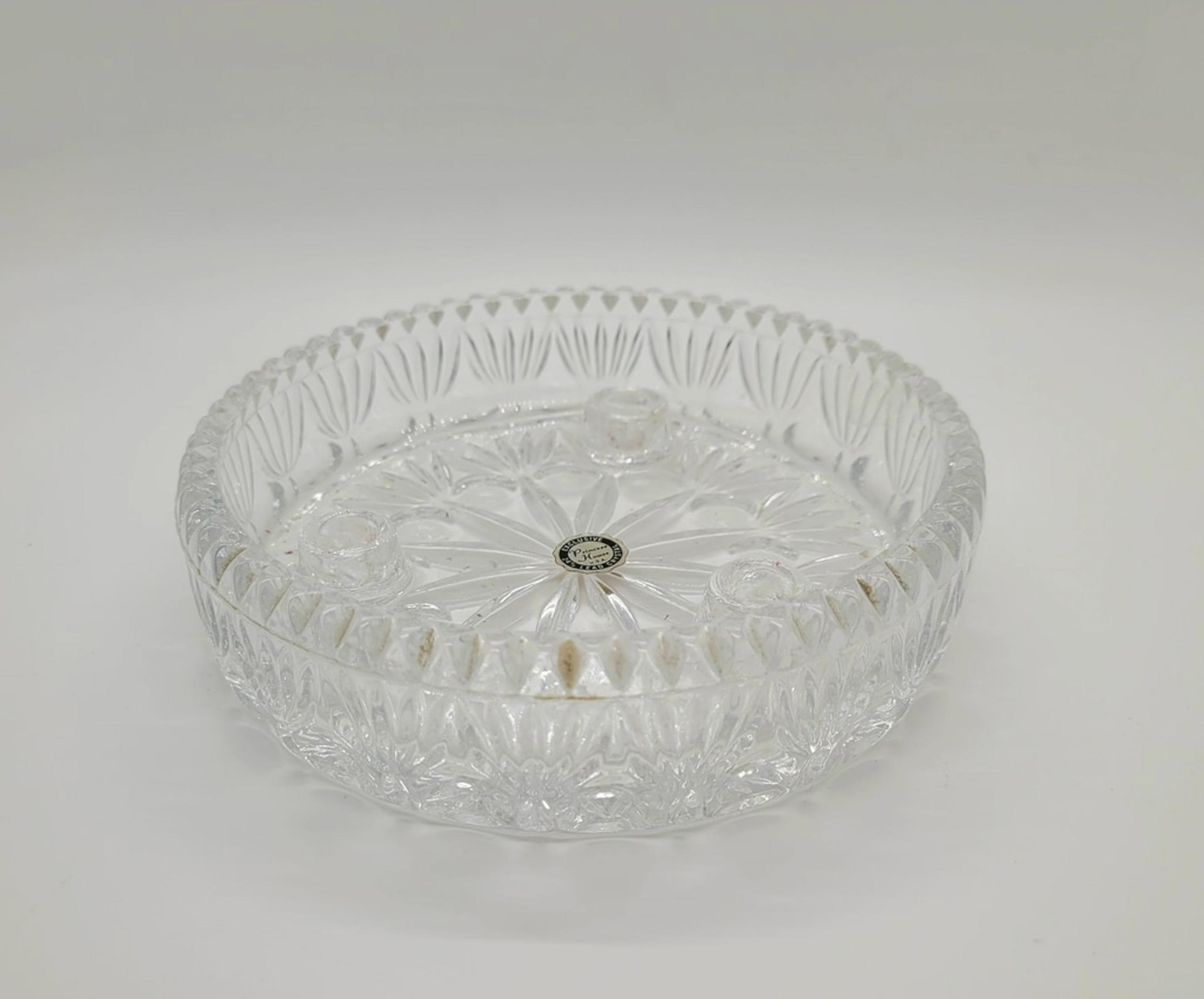 Vintage Princess House 24% Lead Crystal 3 Taper Candle Holder