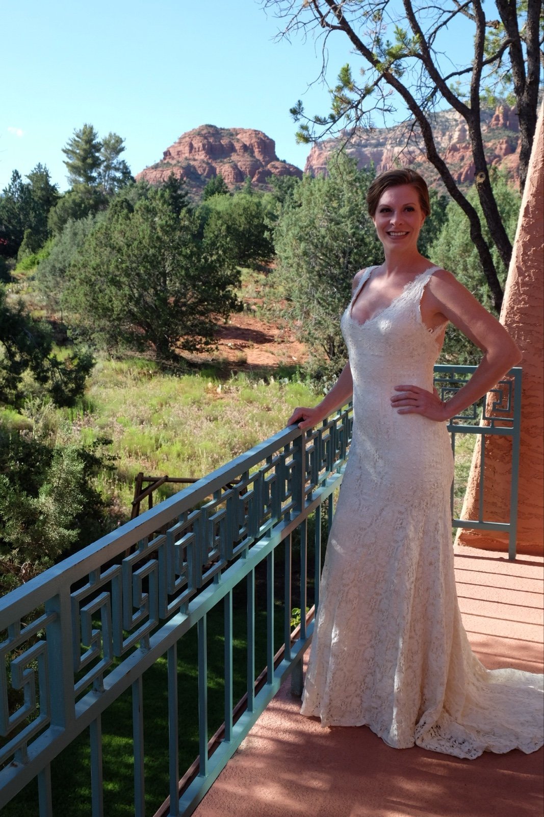 JLM Couture ivory lace wedding dress
