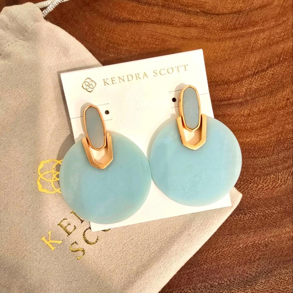 *Rare* Kendra Scott Gigi Earrings Turquoise Rise Gold