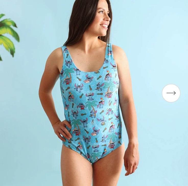 Posh Peanut Disney Tropical Stitch Reversible One Piece Swimsuit small 0 2