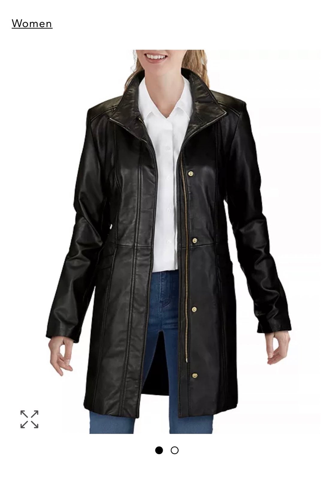 Lambskin leather car coat