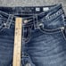 Miss Me Jeans Womens Size 24 Blue Signature Capri Cross Pocket Embellished