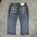 Miss Me Jeans Womens Size 24 Blue Signature Capri Cross Pocket Embellished
