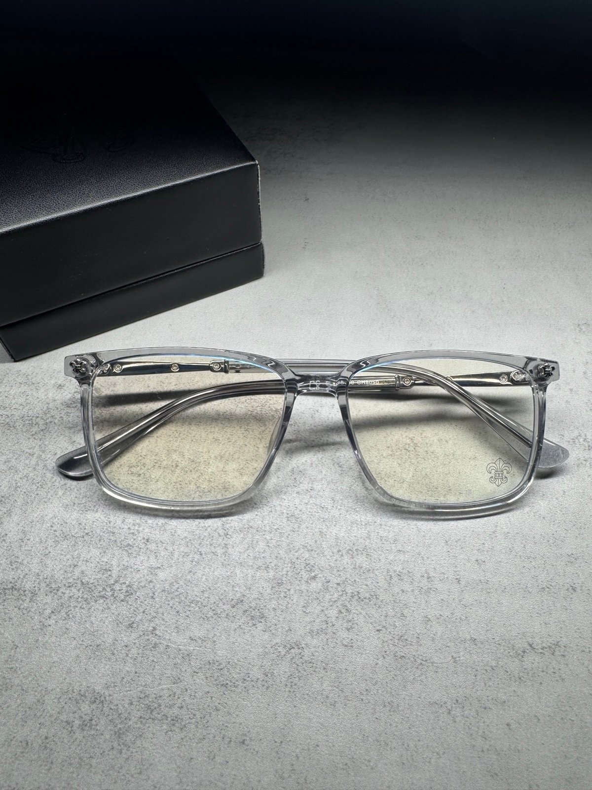 Chrome Hearts Style 925 silver - “Clear Steel Anchored” glasses