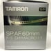 Tamron SP AF 60mm F/2 Dill Macro 1:1 Lens