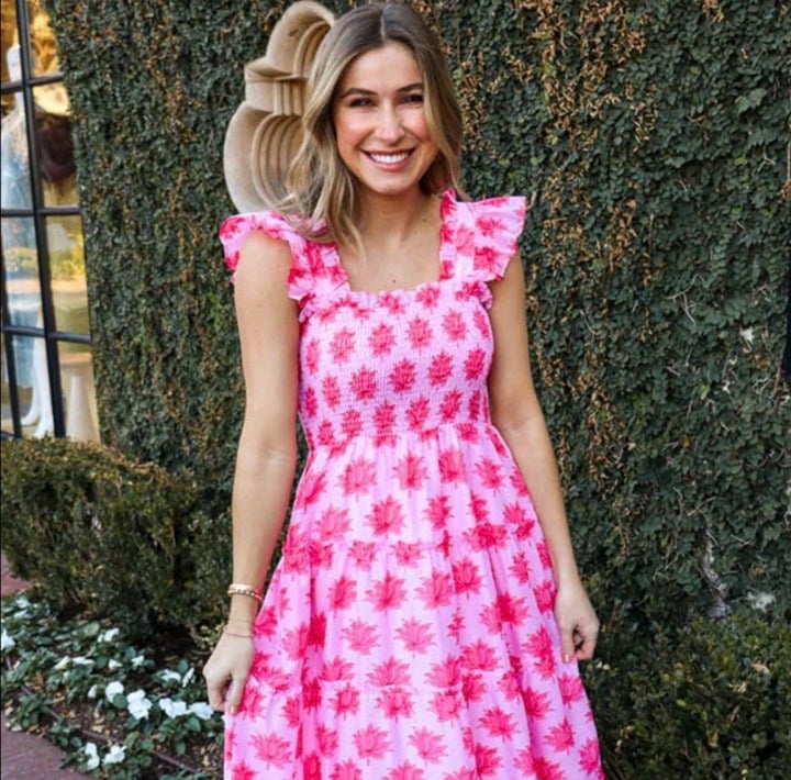 J Marie The Elsie Ruffled Tiered Floral Maxi Dress Size Medium Resortwear