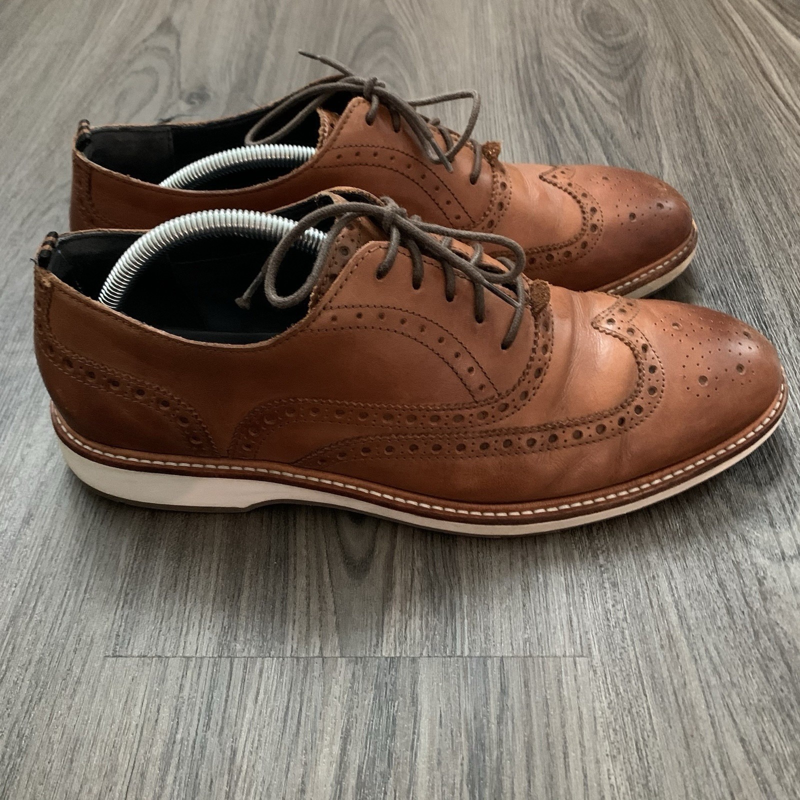 Cole Haan Grand OS Mens Size 11 Brown Wingtip Leather Dress Shoes C30697