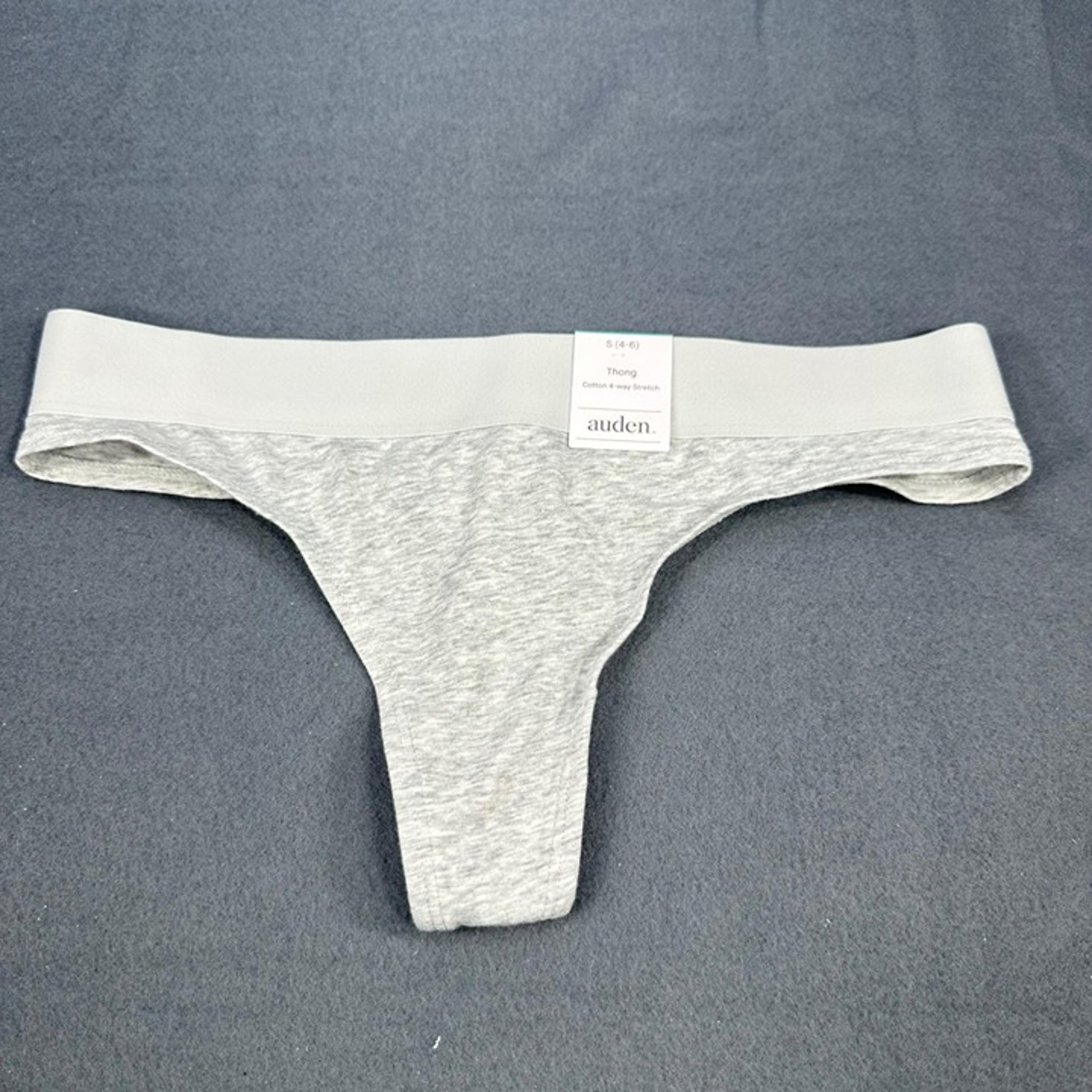 Auden Womens Size Small 4-6 Panty Thong Gray New With Tags