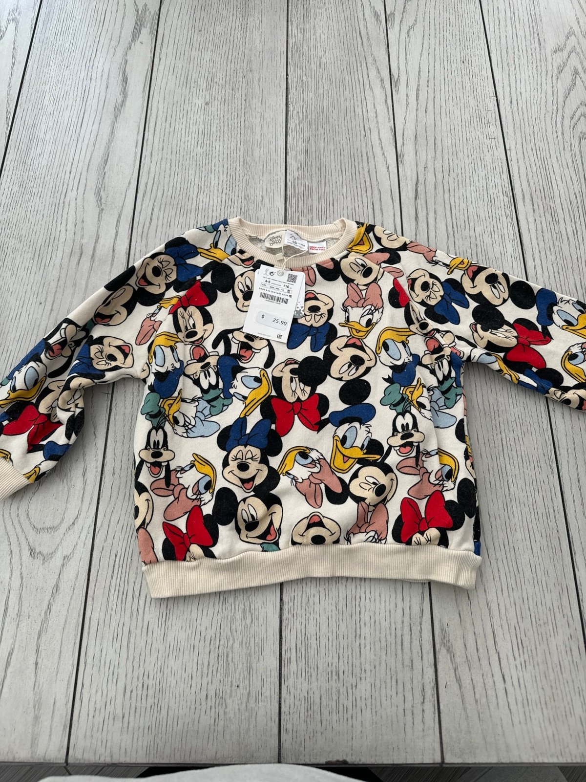 NWT Zara Disney sweatshirt 4-5