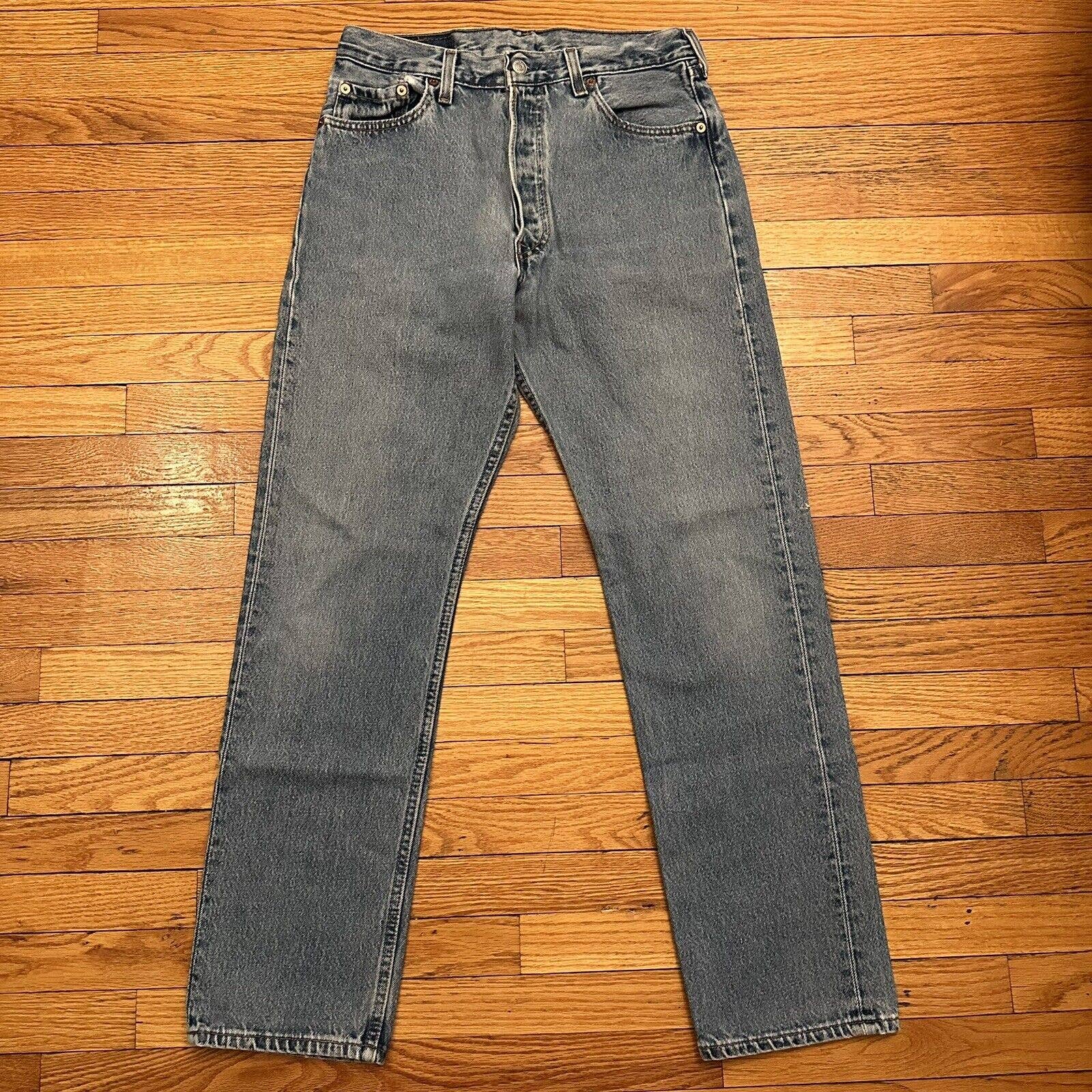 Vintage Levi’s 501 Blue Denim Jeans Size 30x30 Men Made In USA