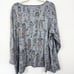 Ali Miles Womens Tunic Top Sweater Size 1X Kids Cat Dog Novelty Print Gray