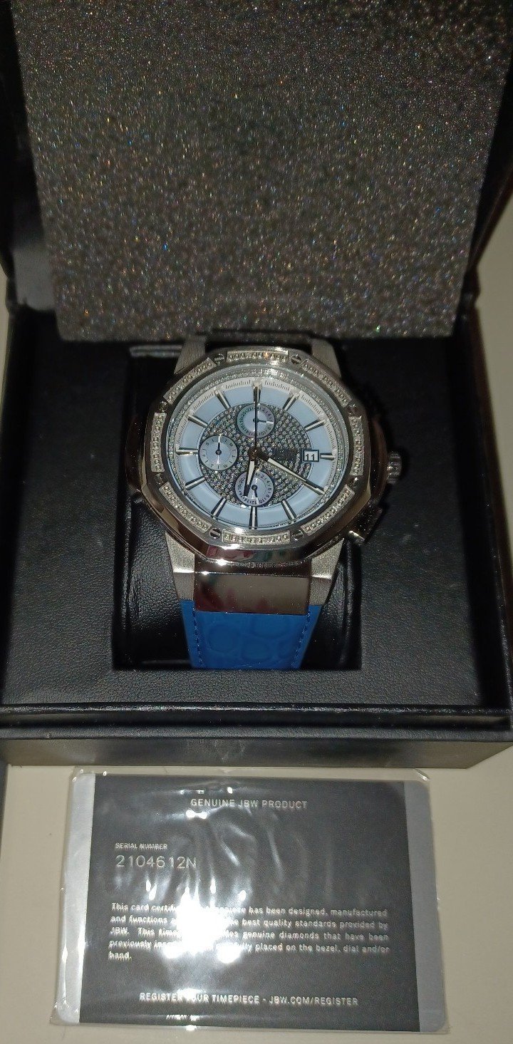 Jbw Men's 10 Yr Anniversary Saxon Diamond (1/6 ct.t.w.) & Stainless Steel Watch