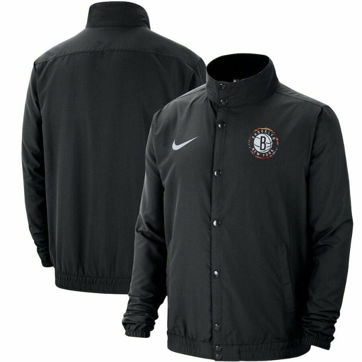 Nike NBA Brooklyn Nets City Edition Courtside Full-Snap Jacket CD3036-010 Men L