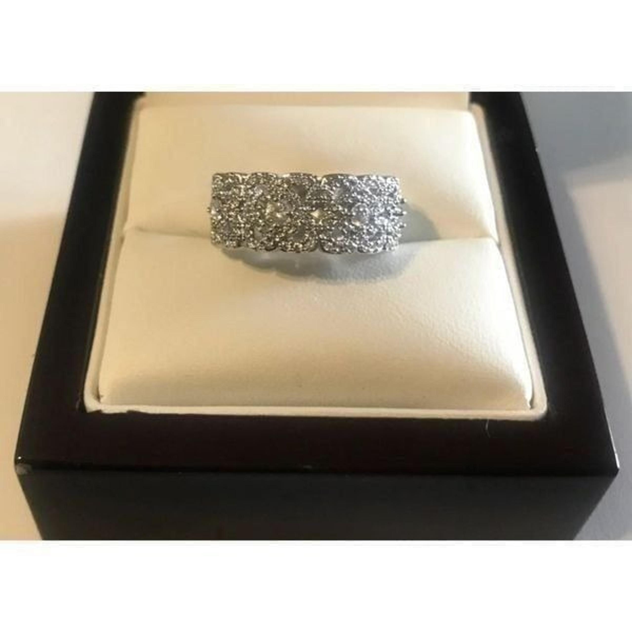 2Ct Pave Sim Diamond Wide Band Ring #9