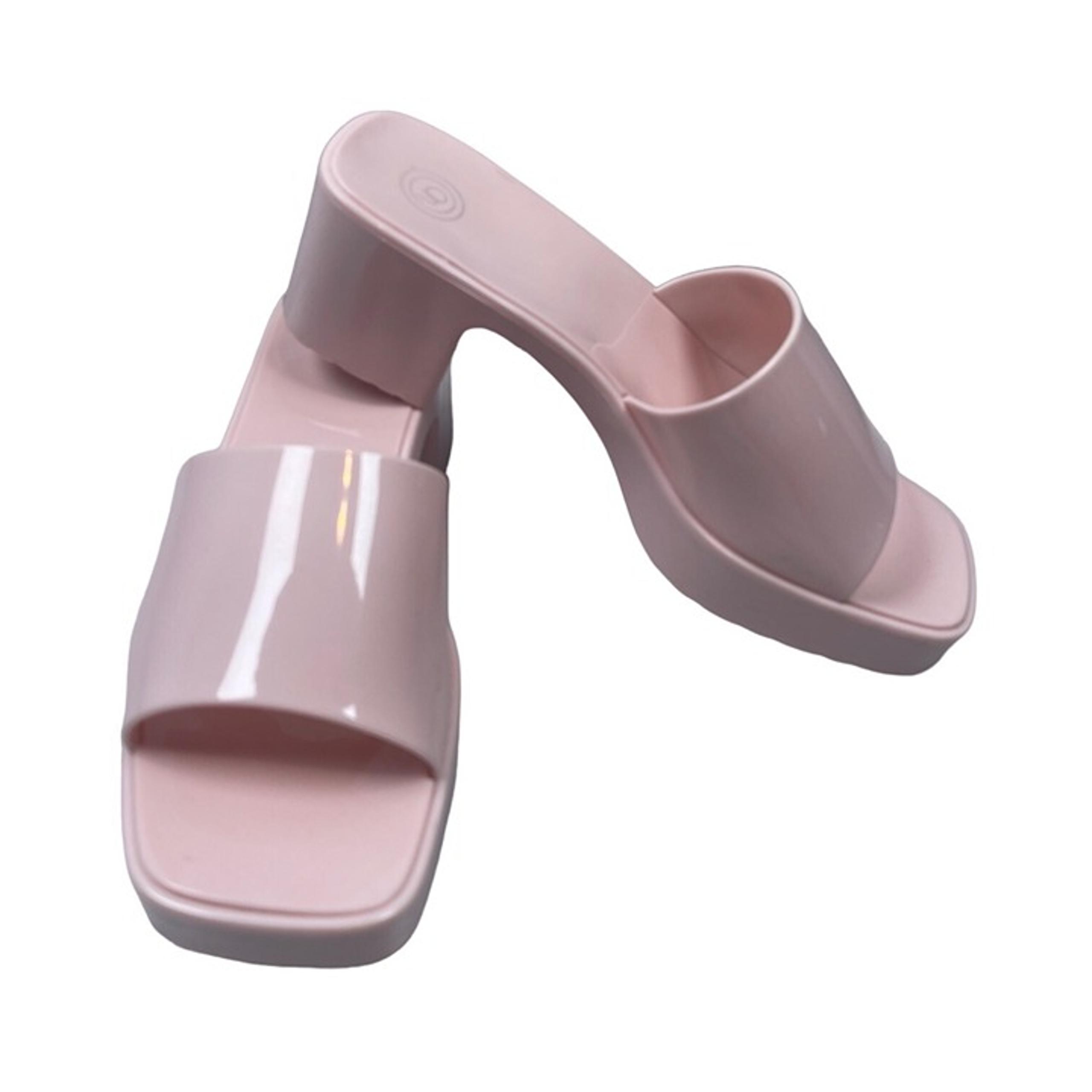 Urban Outfitters UO Pink Jelly Slip-on Mules Sandals Women Sz 6