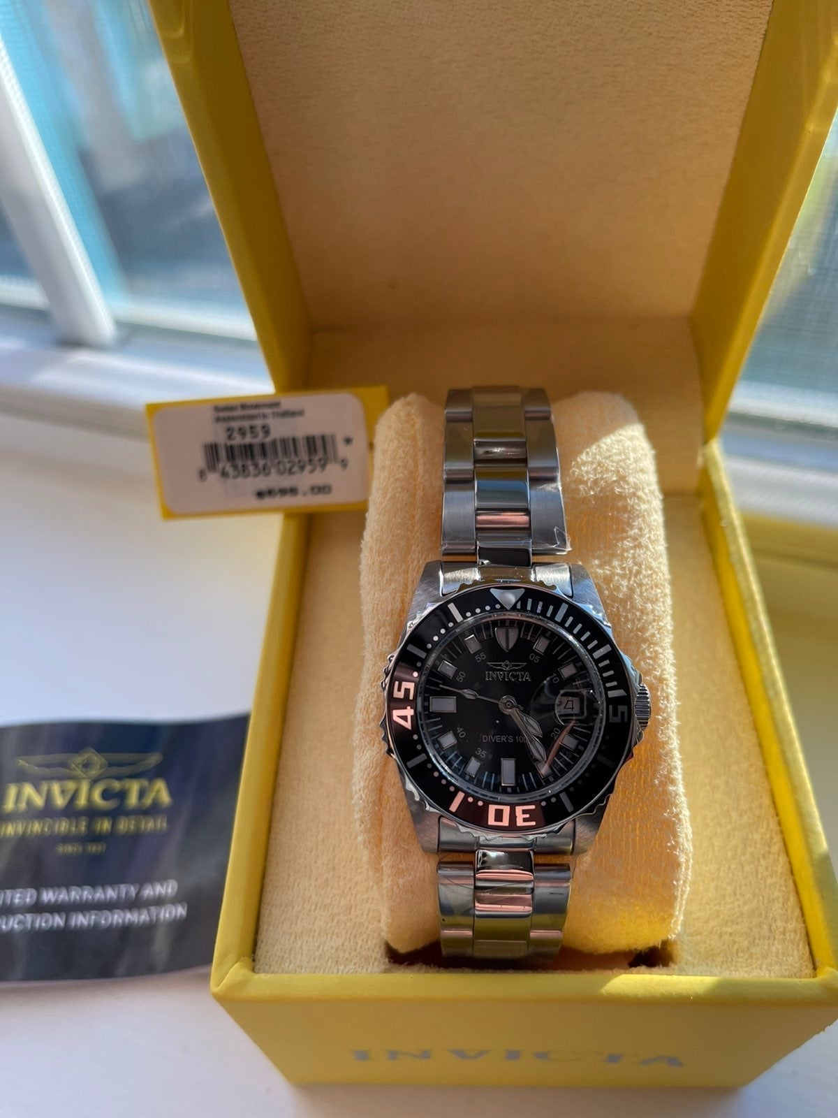 Invicta Pro Diver 2959 Stainless Steel Watch