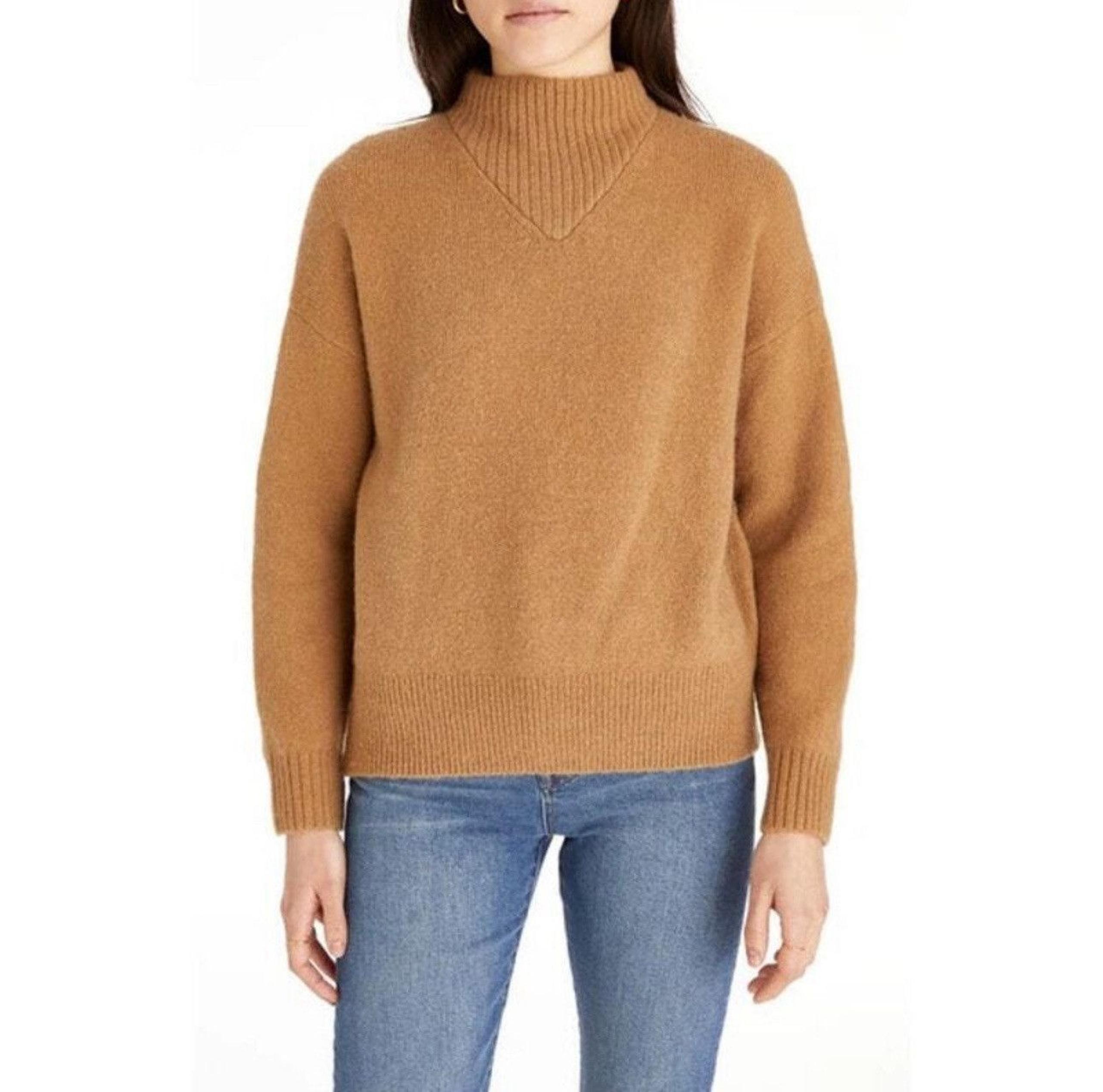Madewell Dillon Mockneck Pullover Sweater Wool Alpaca Blend Sz L