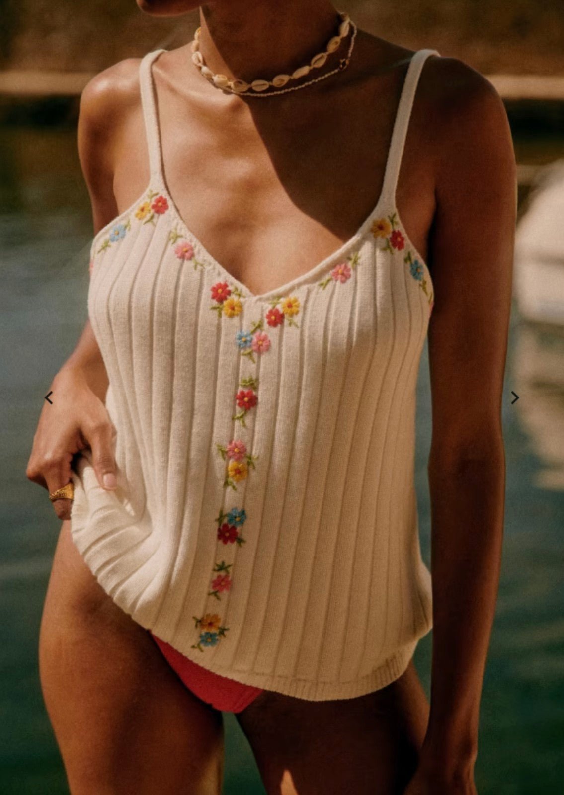 Sezane Ania Top In Ecru Sz M