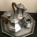 Antique teapots and creamer set vintage