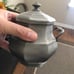 Antique teapots and creamer set vintage