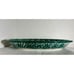 Vintage Hand Painted in Italy Roma Inc Green & White Spongeware Oval Platter