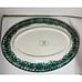 Vintage Hand Painted in Italy Roma Inc Green & White Spongeware Oval Platter