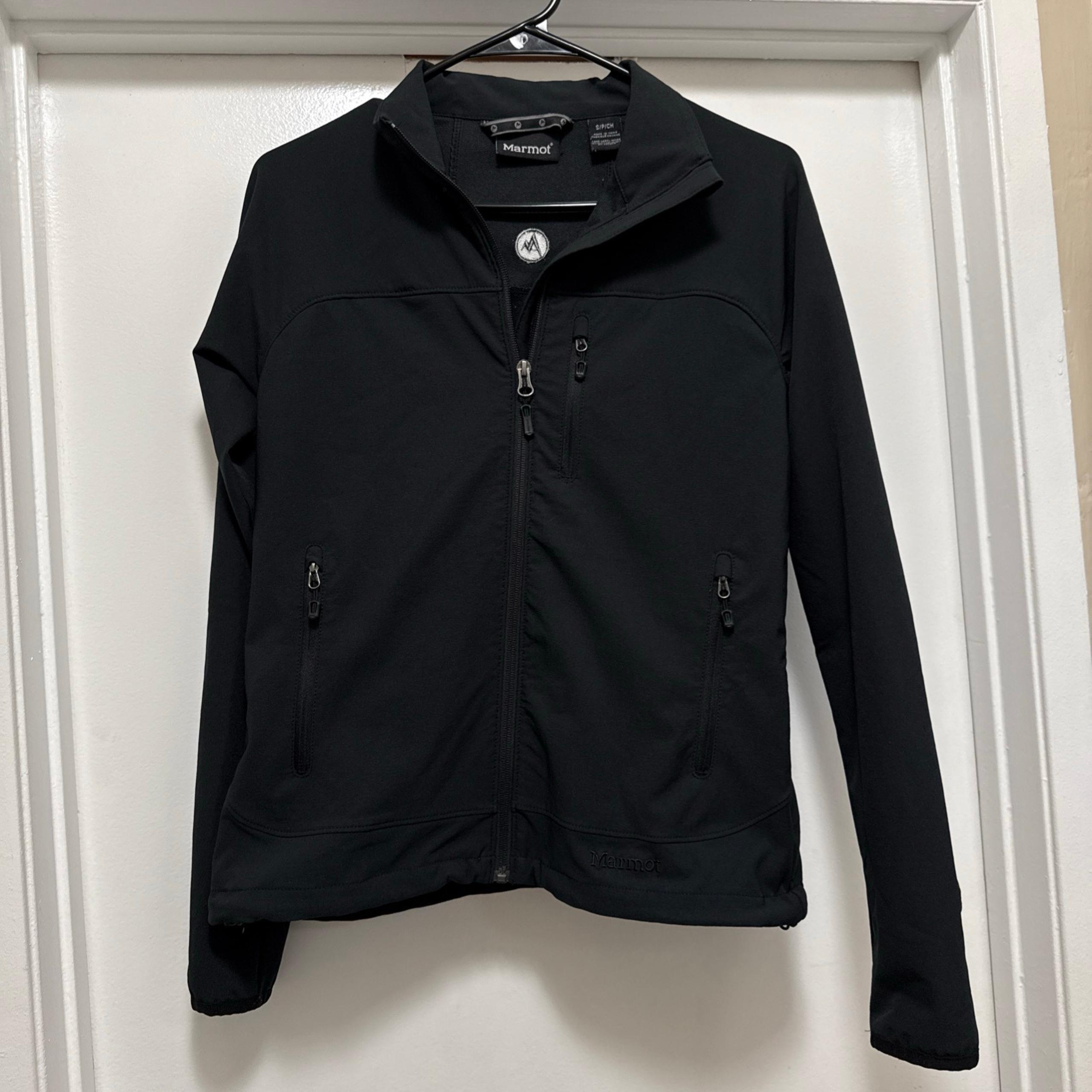 Marmot M3 Windbreaker Jacket Mens Black Logo Size Small