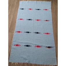 VTG Mexican Zapotec Southwestern Serape Indian Blanket Sonora Rug Throw Thunder