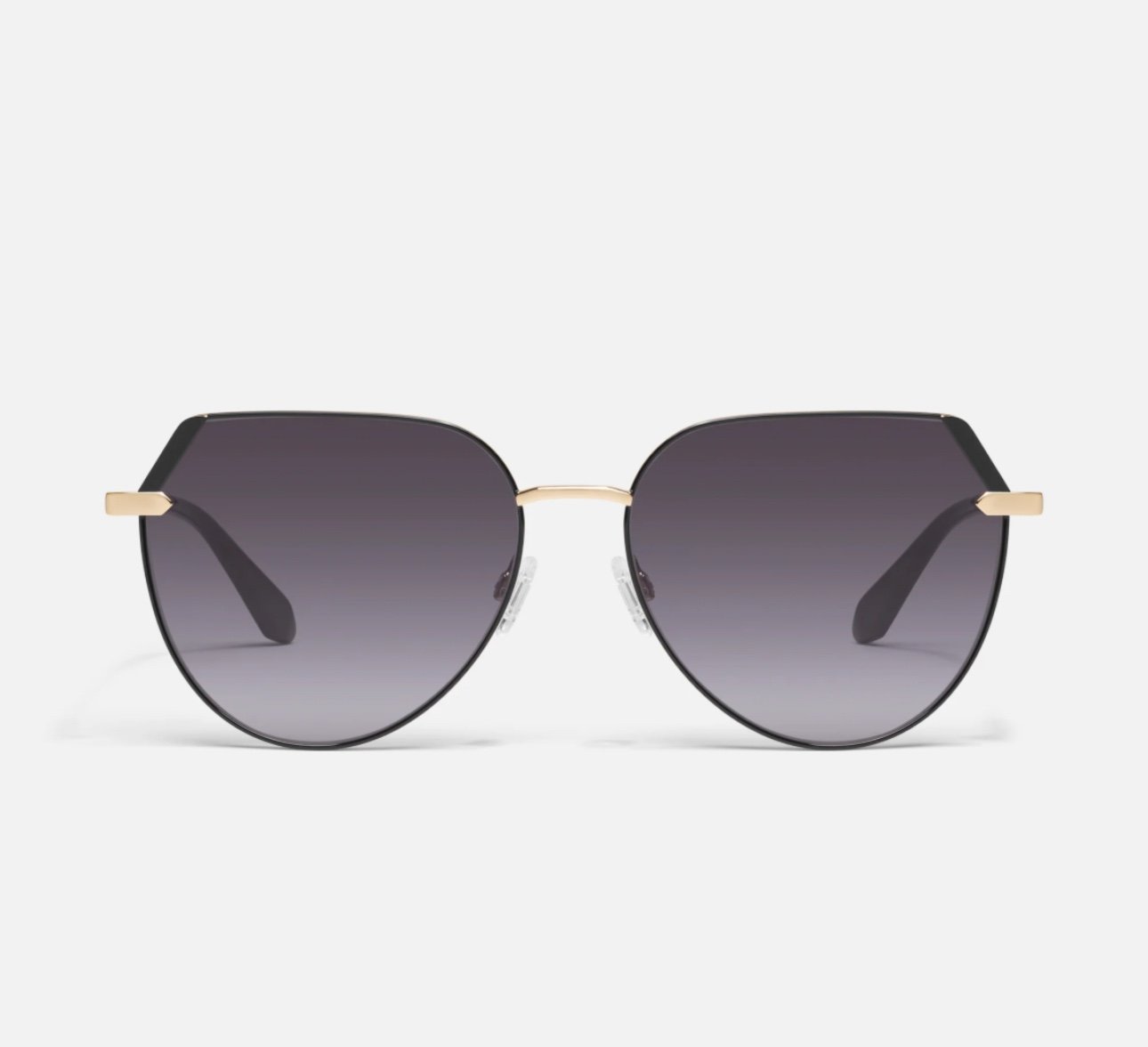 NEW! Quay MAIN CHARACTER Black Gold Frame / Smoke Lens SKU75485 Unisex Sunglasse