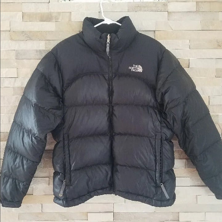 North Face Womens Large 96 Nuptse Jacket Black Winter Puffer Puff Bubble Coat