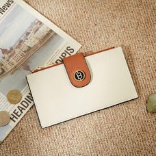 New RFID Blocking Leather Wallet for Women Slim Bifold Purse with Zipper Pocket