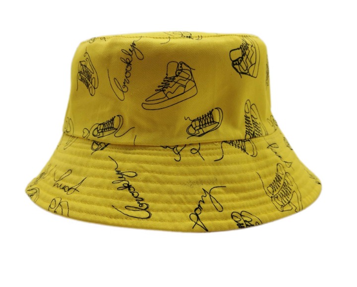 Bucket Hat with Embroidery Reversible Cotton Fishing Hat Both Sides Wear Casual