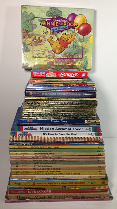 Disney Book Lot of 55 Books Mickey Donald Winnie The Pooh Peter Pan Cars Walt