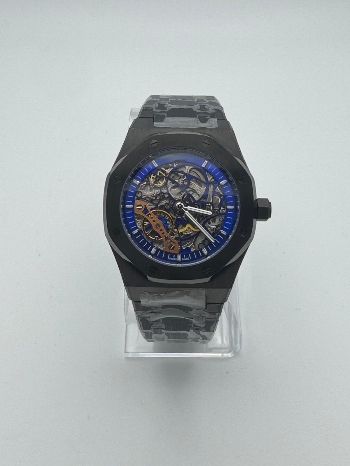 Black with blue dial 41mm