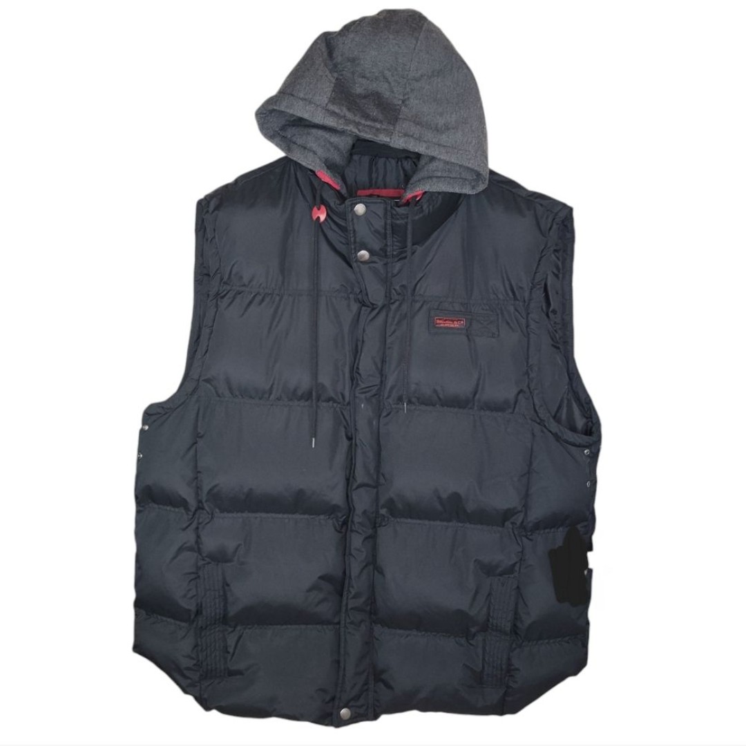 J. Whistler Mens Bubble Vest Hood Puffer Vest Jacket Size 6XL