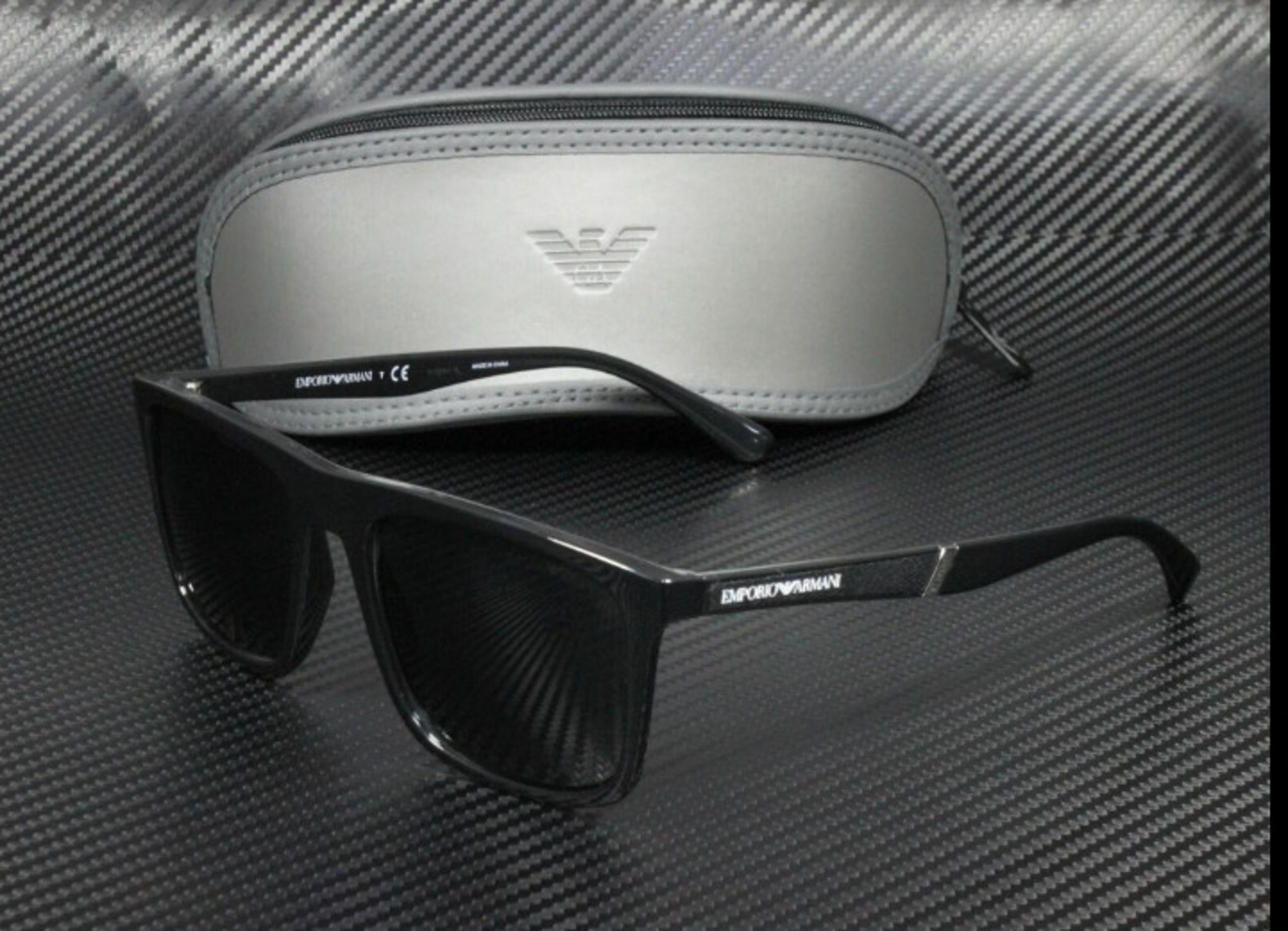 Emporio Armani Men's Black and Grey 56mm Sunglasses!