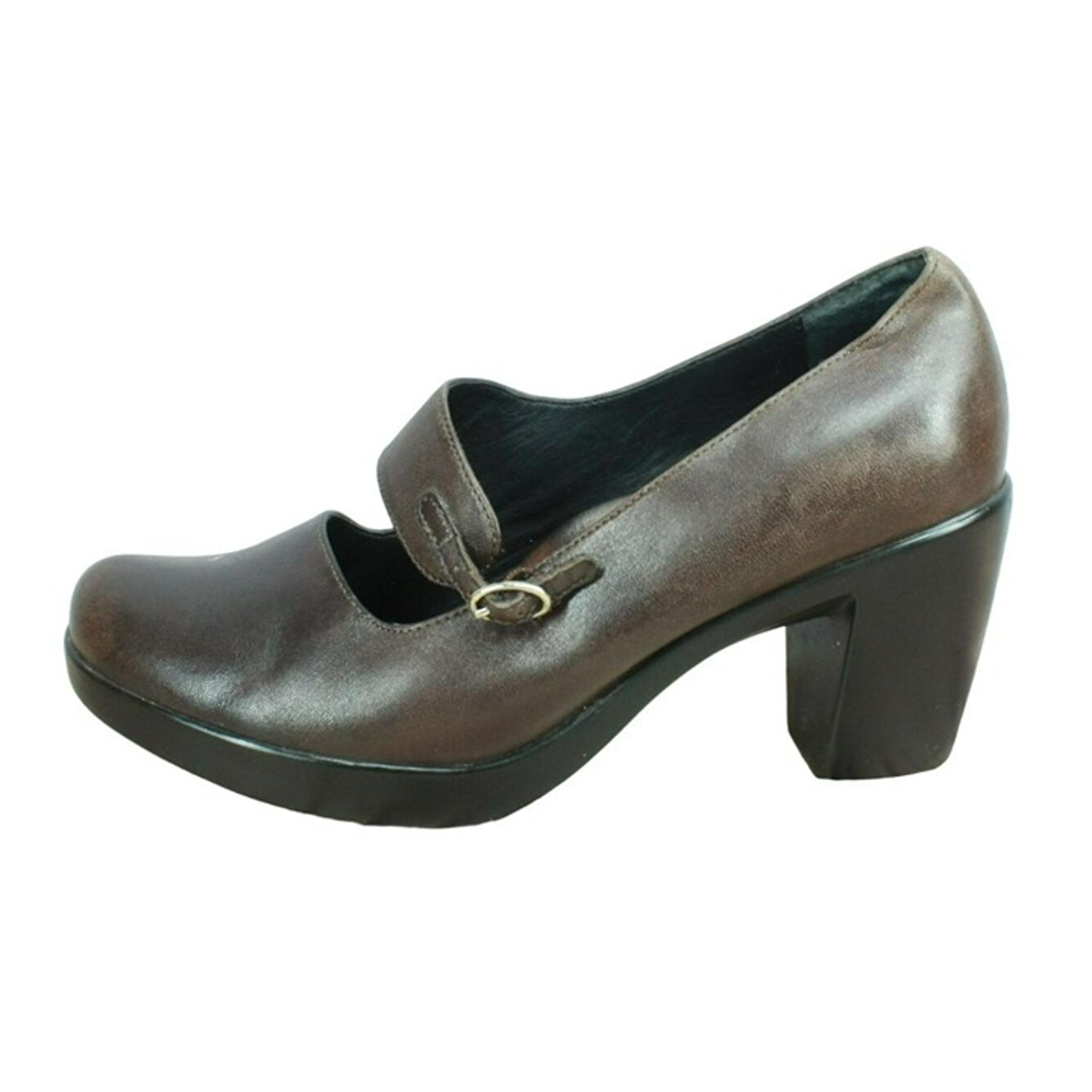 Dansko Tara Women's Brown Leather Casual Mary Jane Pump Heel Shoes Size 7