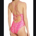 ✨Isabella Rose~Barbiecore Pink Textured Snakeprint One Piece Swimsuit✨