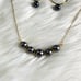 Tahitian Pearl Bead Necklace Tahitian Pearl Bead Hoop Earrings Set Gold Plated
