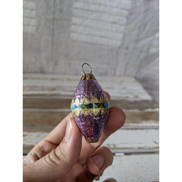 BlumChen purple foil Easter egg ornament